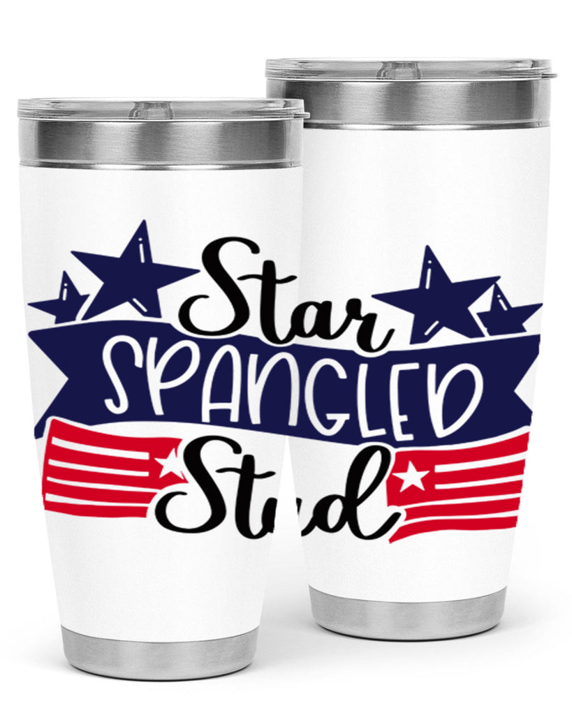 Star Spangled Stud Style 173#- Fourt Of July- Tumbler