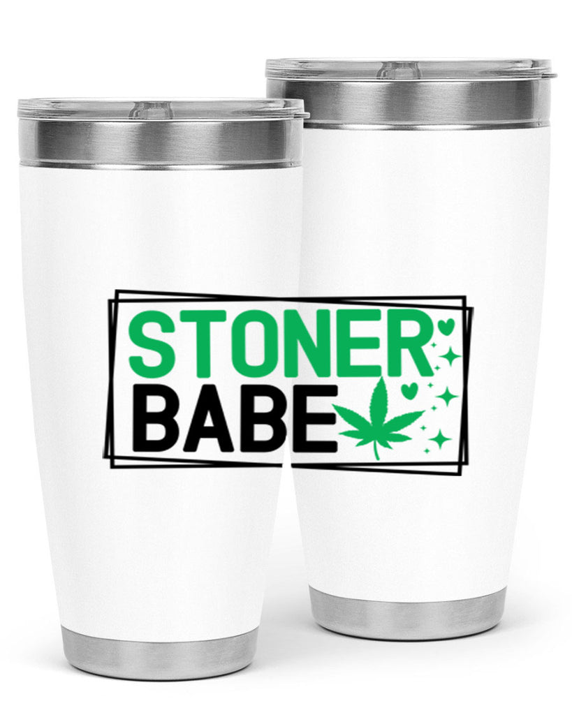 Stoner Babe 258#- marijuana- Tumbler