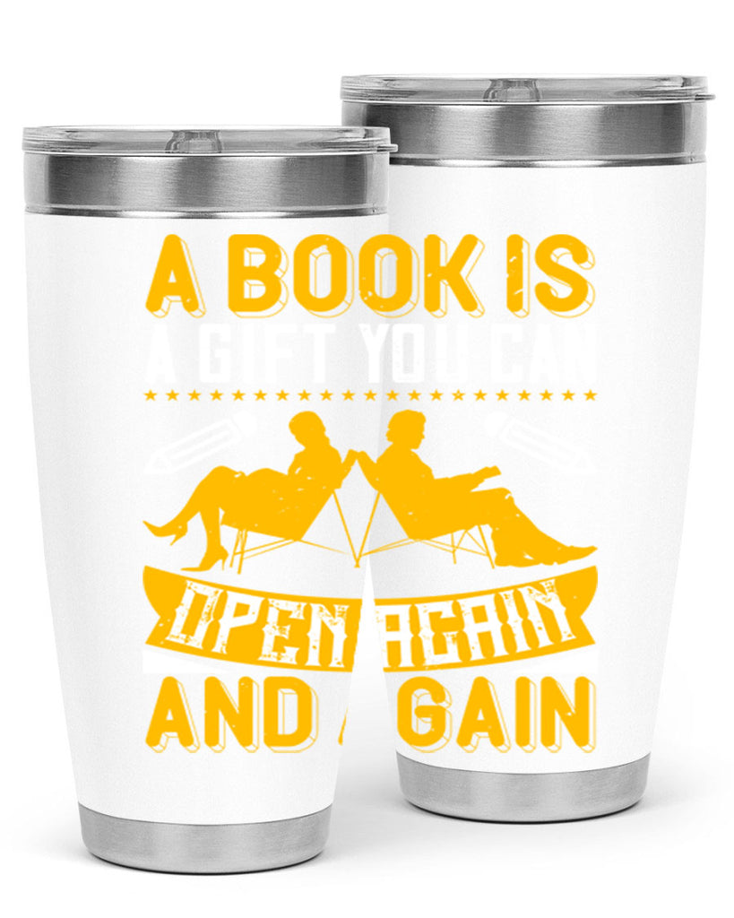 a book is a gift you can open again and again 80#- reading- Tumbler