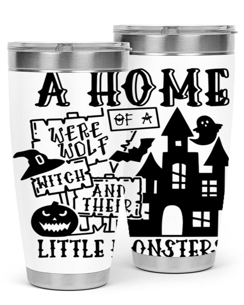 a home of a were wolf witch and their little monsters 96#- halloween- Tumbler