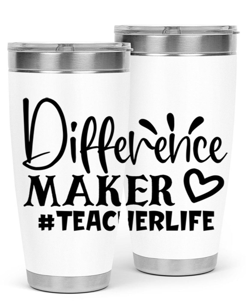 difference maker teacherlife Style 185#- teacher- tumbler