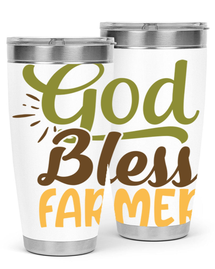 god bless farmer 10#- farming and gardening- Tumbler