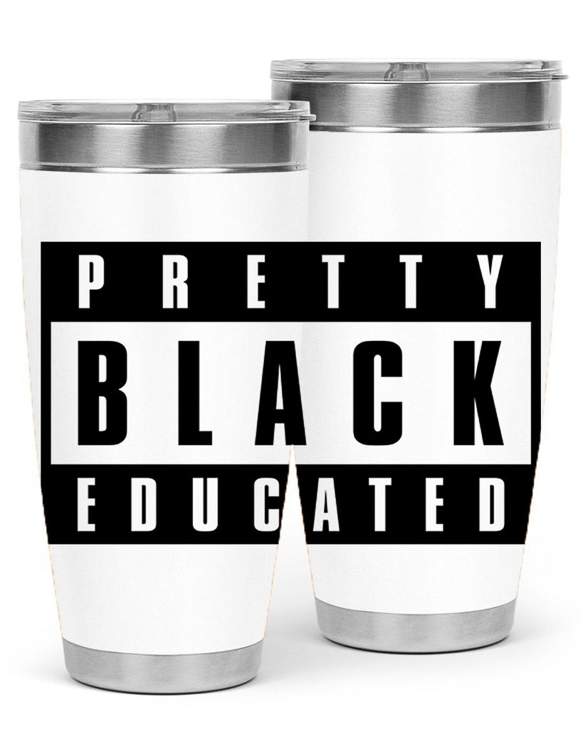 pretty black educated 50#- black words phrases- Cotton Tank
