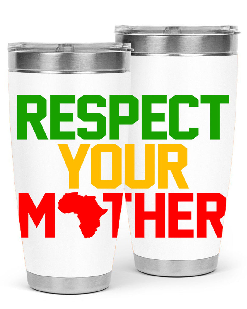 respect your mother 43#- black words phrases- Cotton Tank