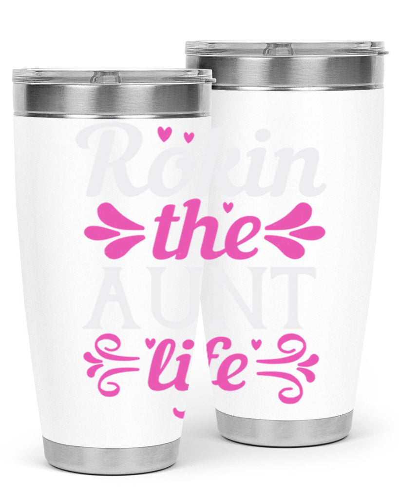 rokin the aunt life Style 24#- aunt- Tumbler