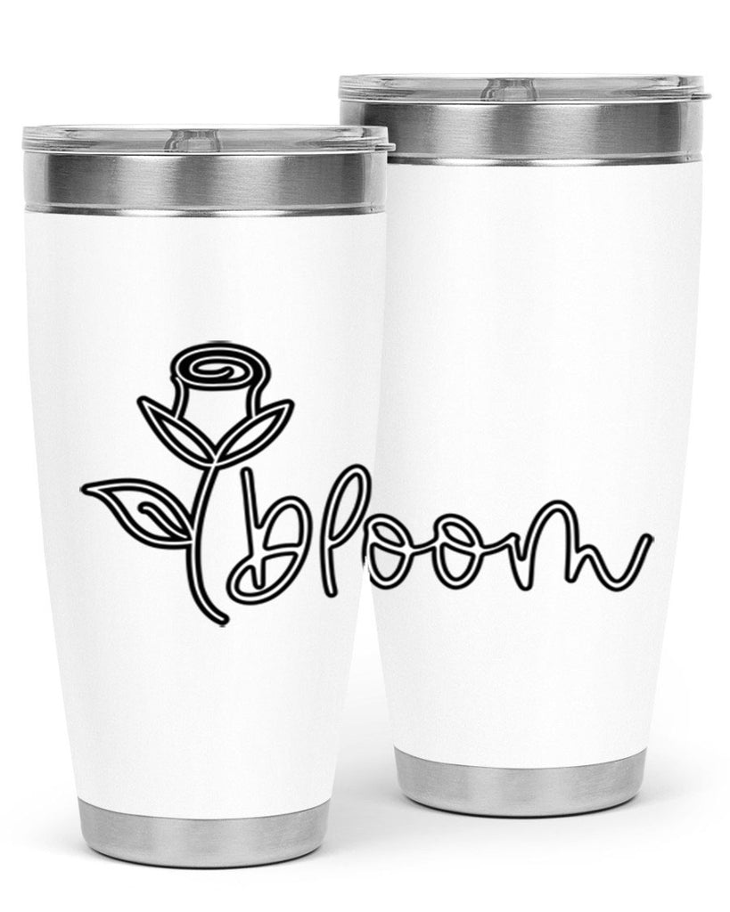 rosebud bloom outline399#- spring- Tumbler