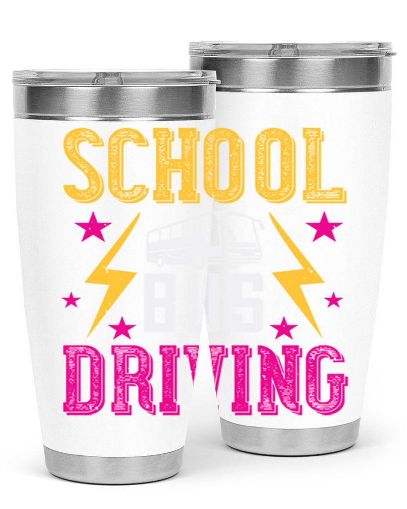 school bus driving Style 17#- bus driver- tumbler