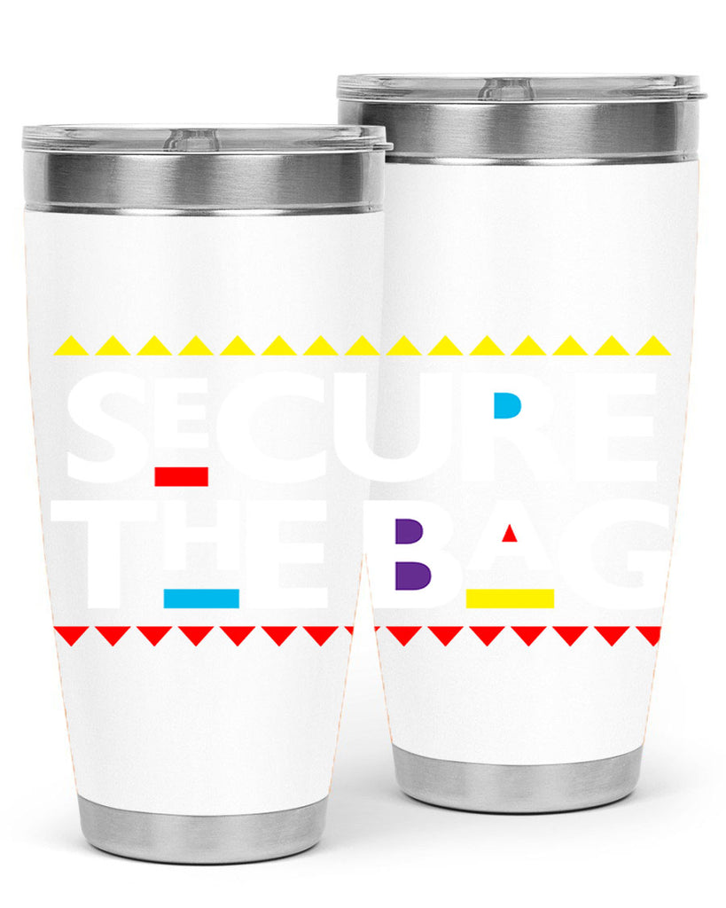 secure the bag 39#- black words phrases- Cotton Tank