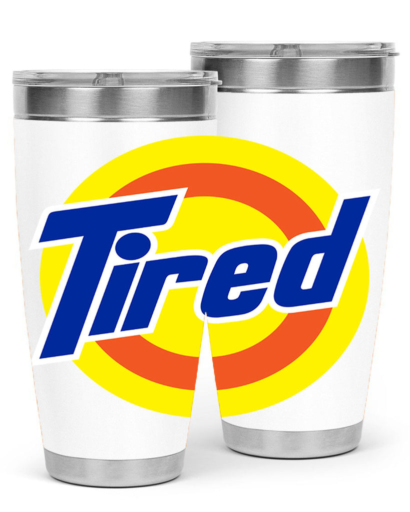 tired 19#- black words phrases- Cotton Tank