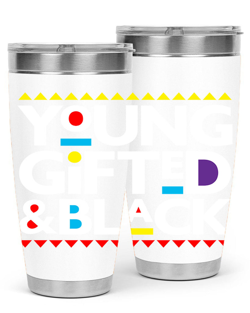 young gifted and black 2#- black words phrases- Cotton Tank