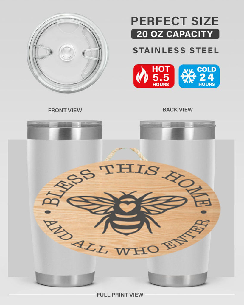 Bless this Home Bee Mockup58#- spring- Tumbler