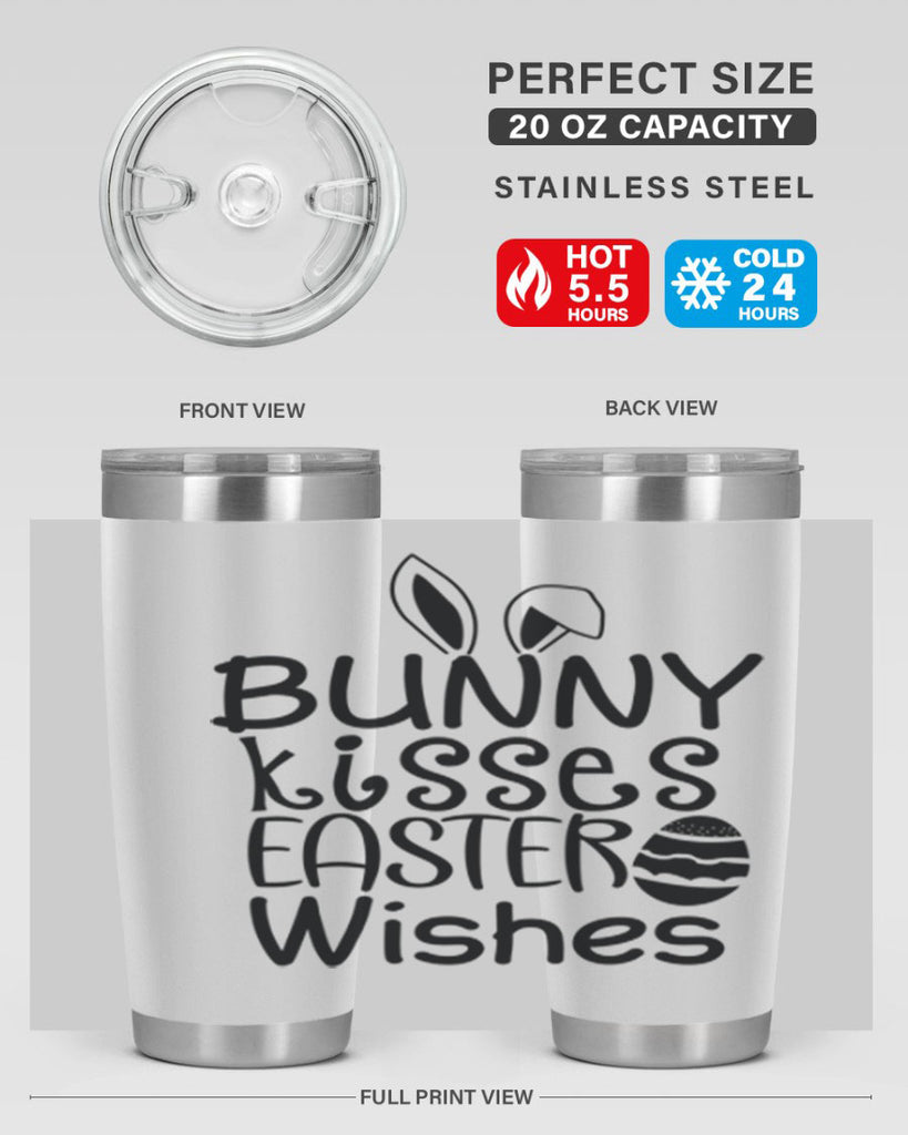 Bunny kisses easter wishes  94#- spring- Tumbler