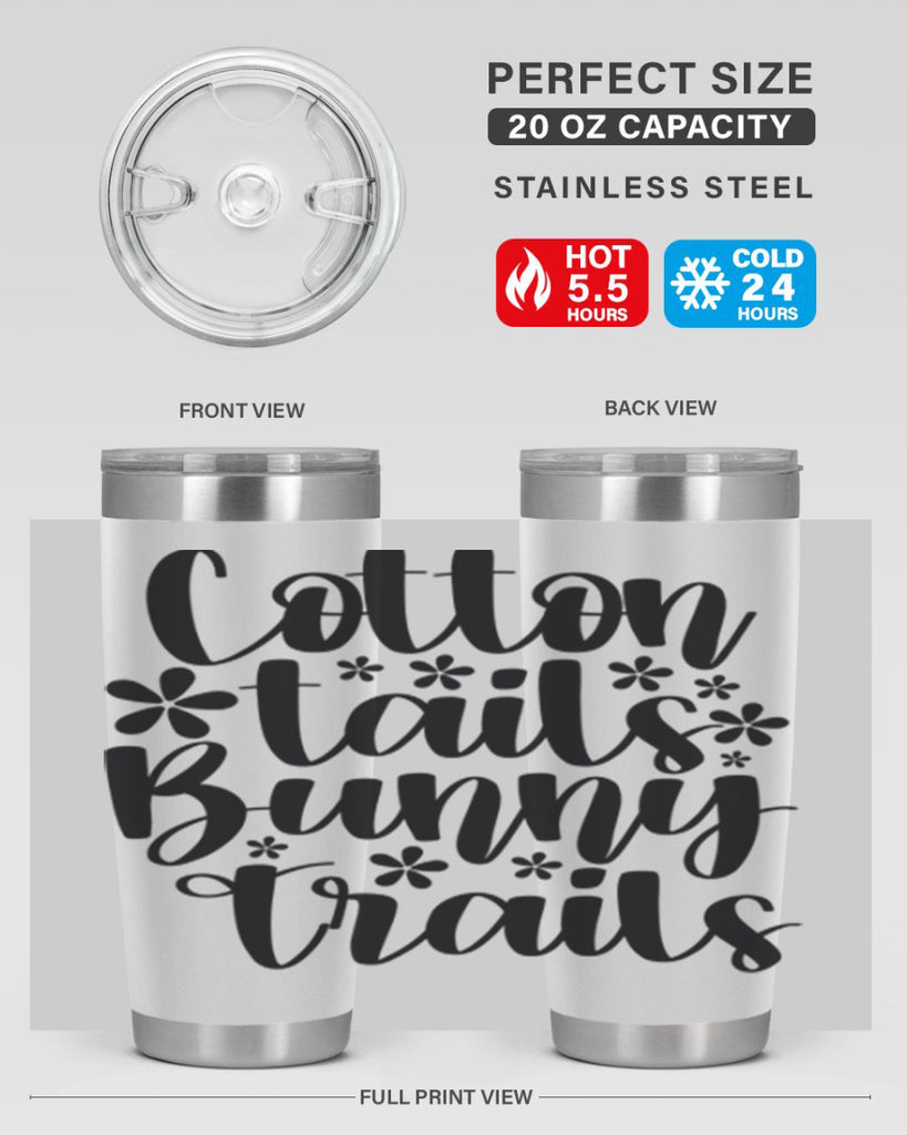 Cotton tails bunny trails  113#- spring- Tumbler