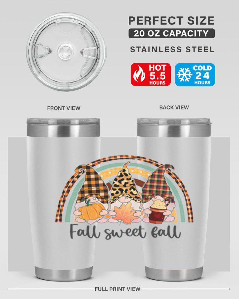 FallSweetFallGnomeRainbow 162#- fall- Tumbler