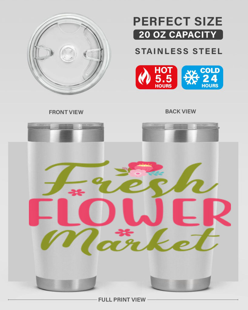 Fresh Flower Market 144#- spring- Tumbler