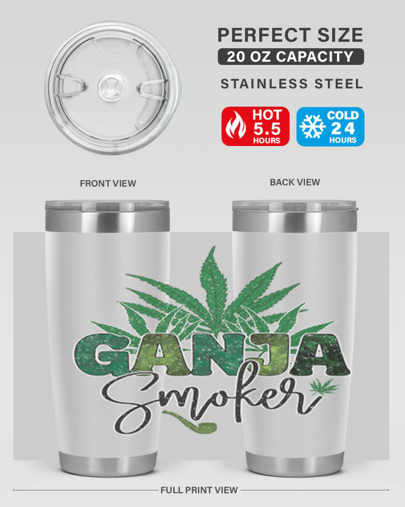 Ganja Smoker Sublimation 89#- marijuana- Tumbler