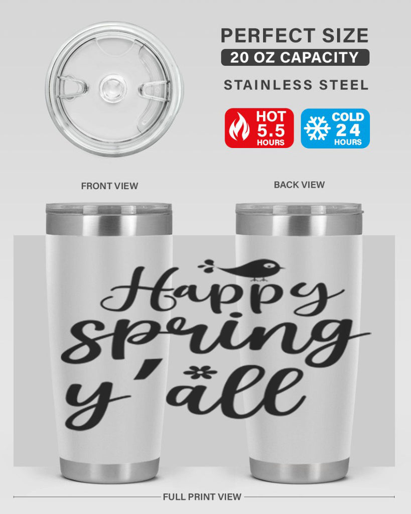 Happy Spring Y'all 167#- spring- Tumbler