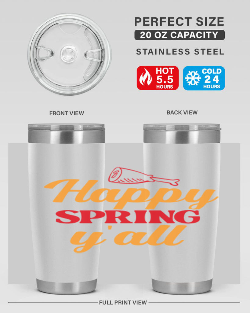Happy spring y'all 162#- spring- Tumbler