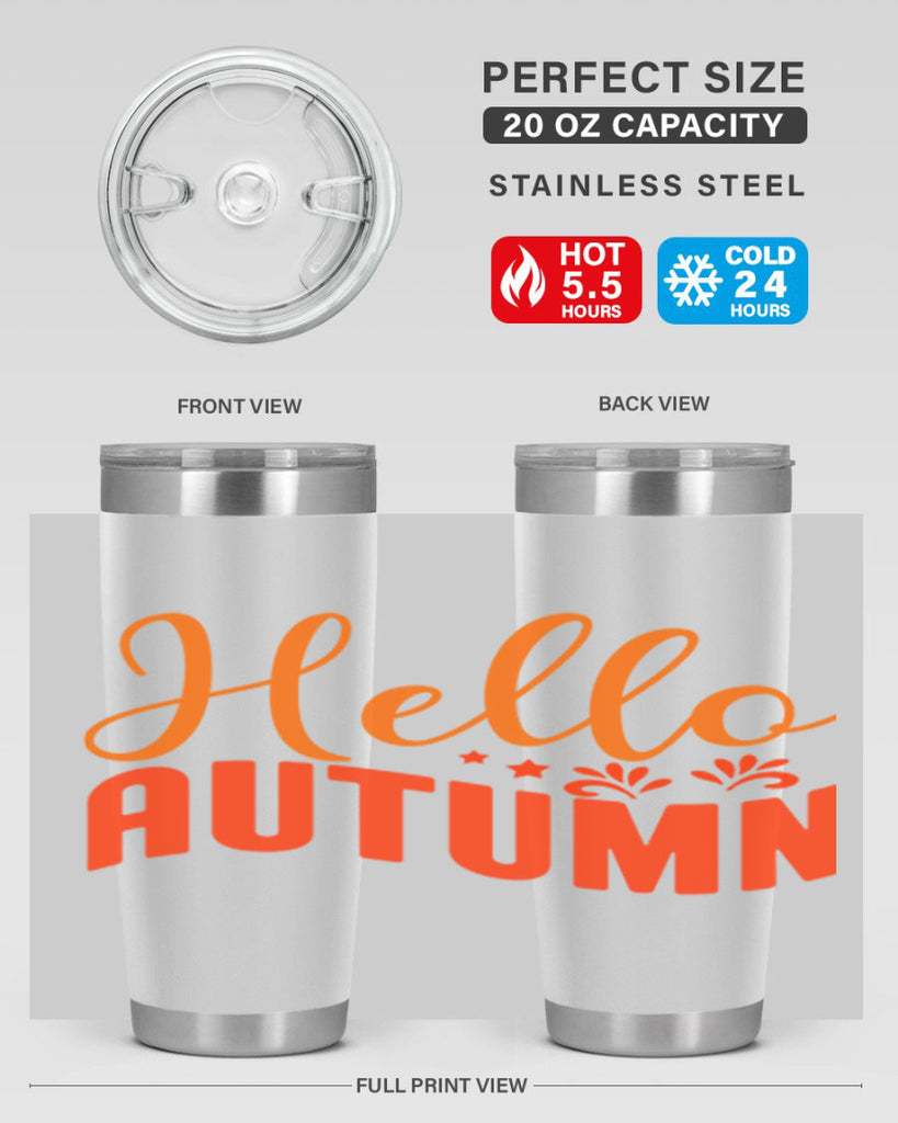Hello Autumn Design 268#- fall- Tumbler