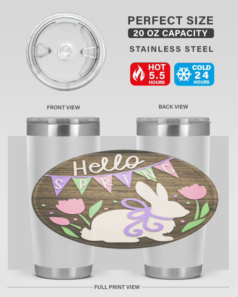 Hello spring bunny Mockup190#- spring- Tumbler