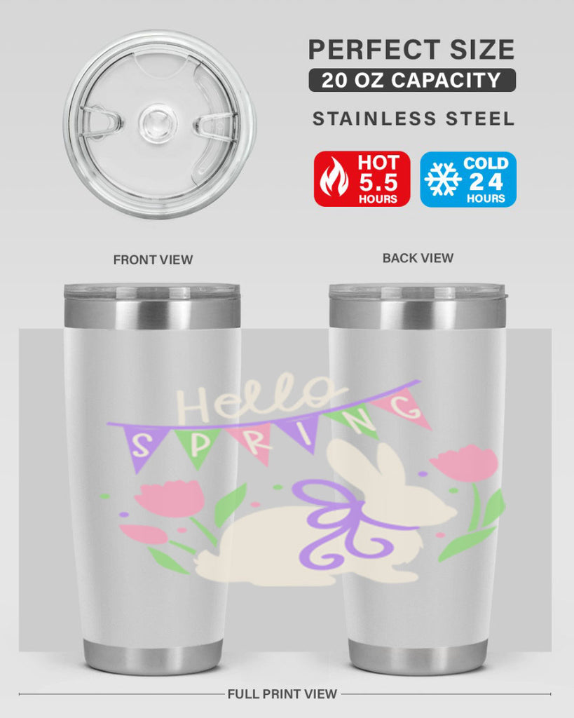 Hello spring bunny193#- spring- Tumbler