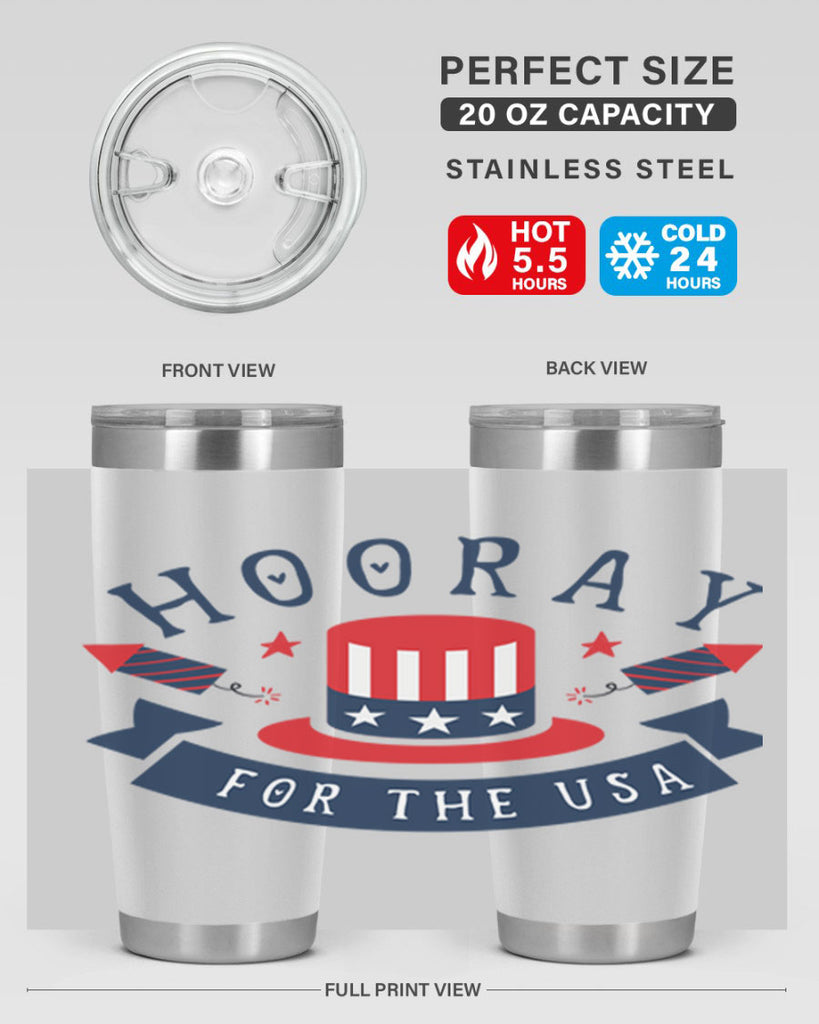 Hooray for the usa Style 42#- Fourt Of July- Tumbler