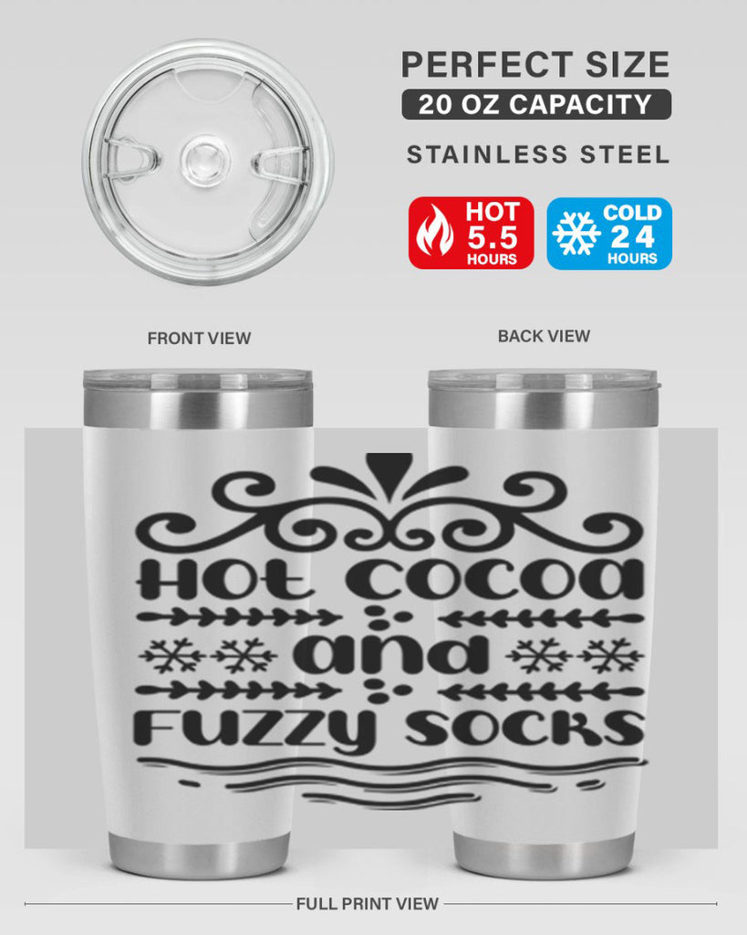 Hot Cocoa and Fuzzy Socks 219#- winter- Tumbler