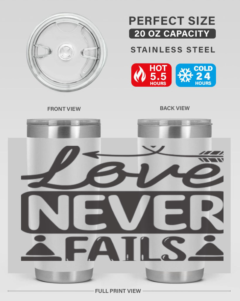 Love never fails 317#- winter- Tumbler
