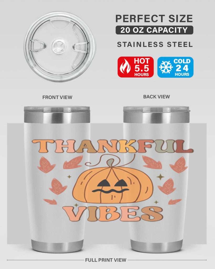 Thankful Vibes 607#- fall- Tumbler