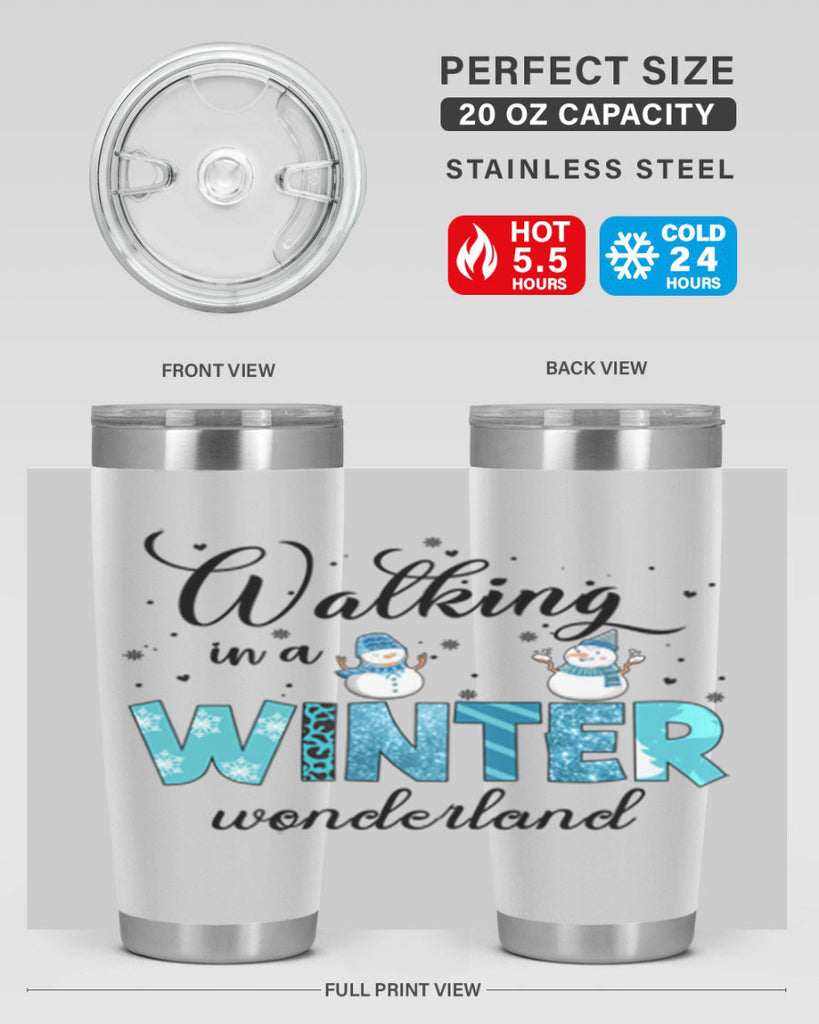 Walking in a winter wonderland 443#- winter- Tumbler