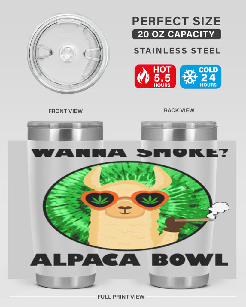 Wanna Smoke Alpaca Bowl 276#- marijuana- Tumbler