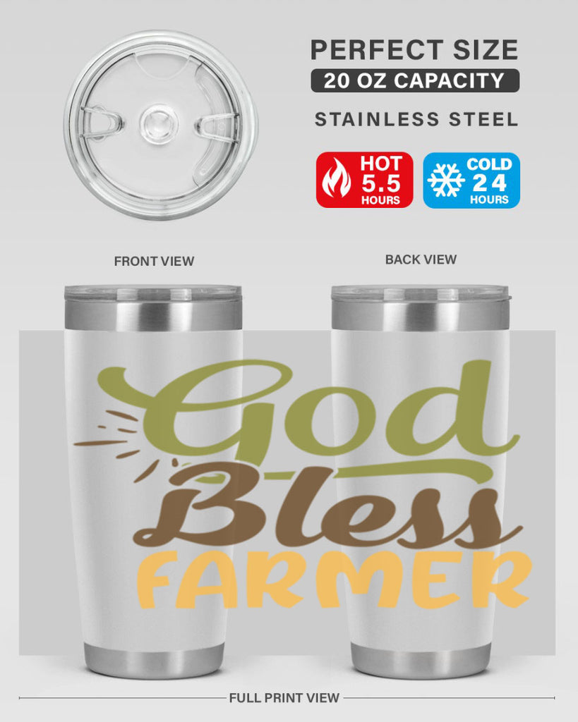 god bless farmer 10#- farming and gardening- Tumbler