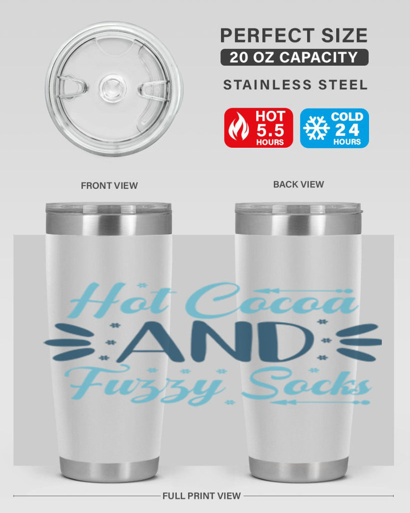 hot cocoa and fuzzy socks 208#- winter- Tumbler