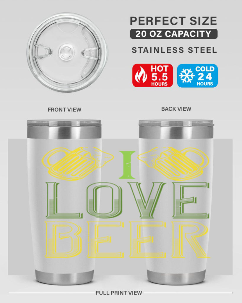 i love beer Style 134#- St Patricks Day- Tumbler