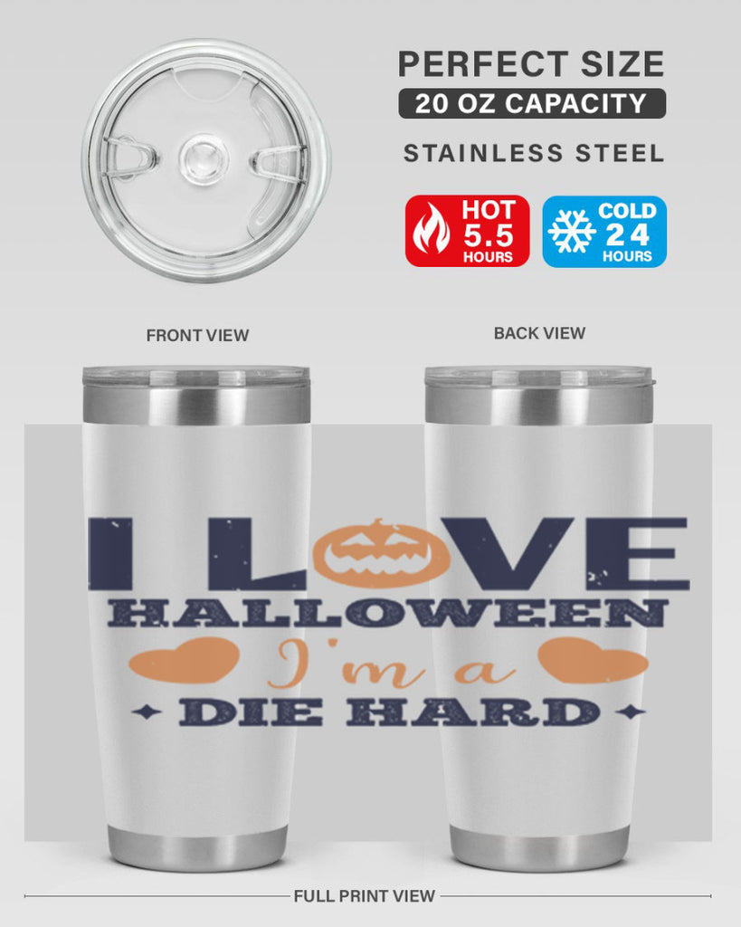 i love halloween im a die hard 150#- halloween- Tumbler