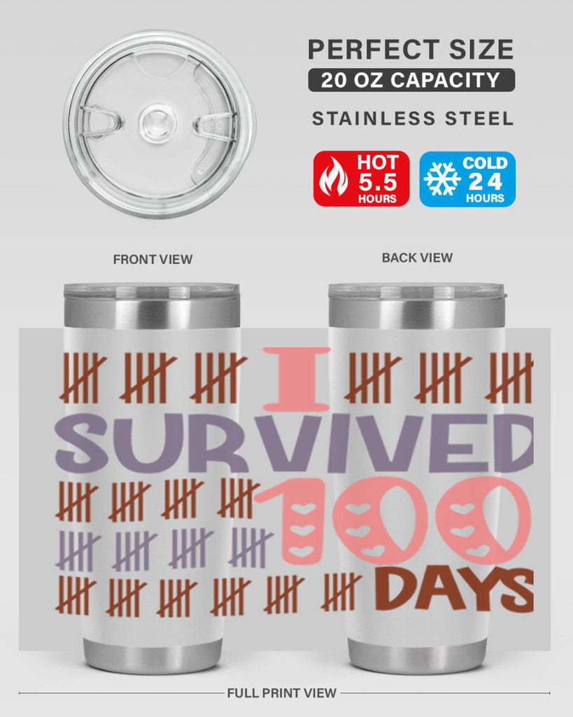 i survived 100 days 13#- 100 days of school- Tumbler