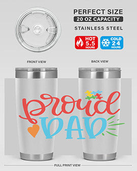 proud dad Style 36#- autism- Tumbler