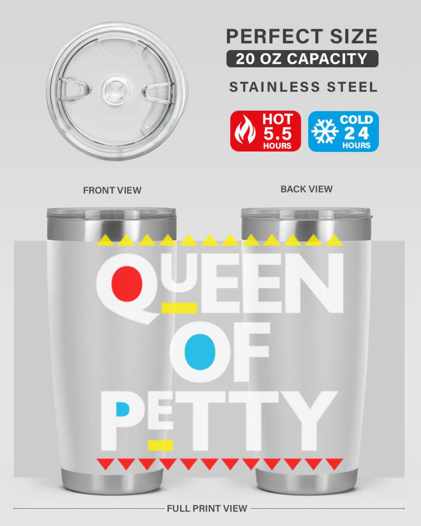 queen ofpetty 48#- black words phrases- Cotton Tank