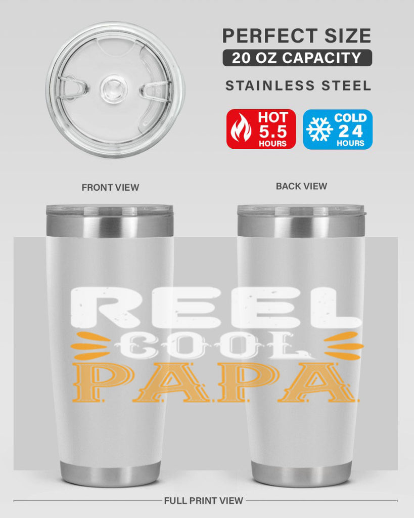 reel cool papa 12#- grandpa - papa- Tumbler