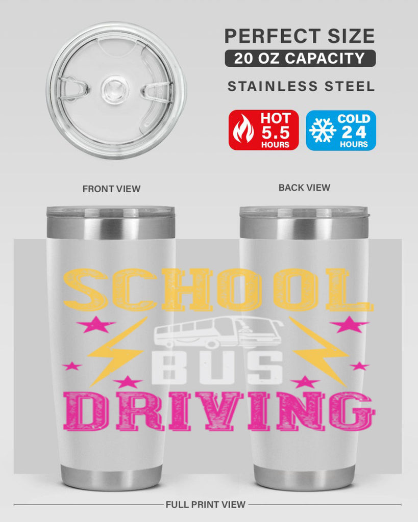 school bus driving Style 17#- bus driver- tumbler