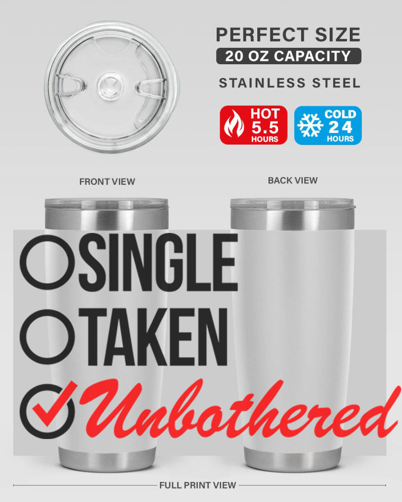 single taken unbothered 35#- black words phrases- Cotton Tank