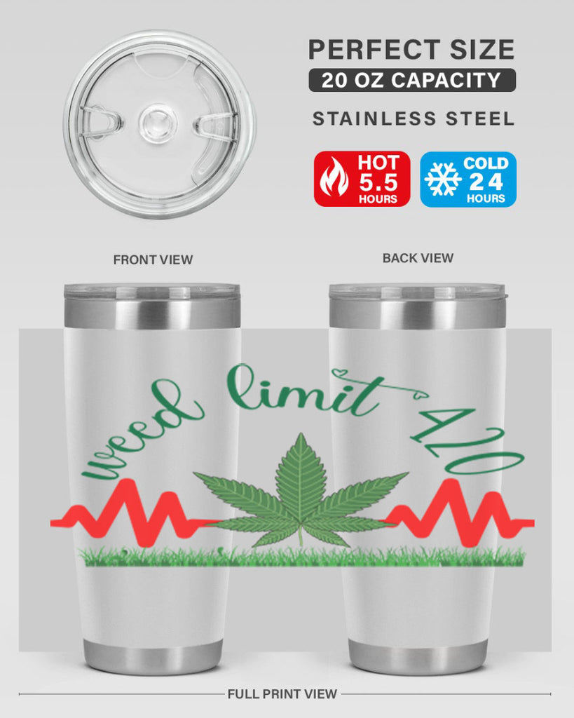 weed limit 420 cannabis hearbeat 291#- marijuana- Tumbler