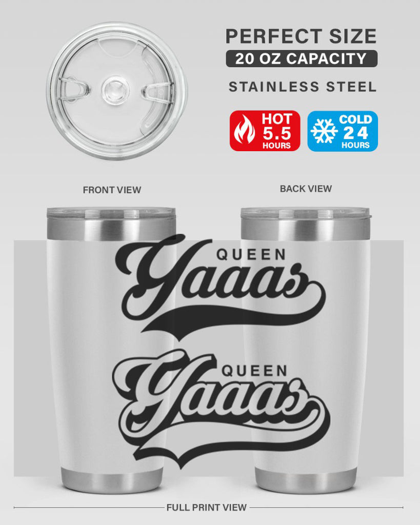 yaaas queen script 5#- black words phrases- Cotton Tank