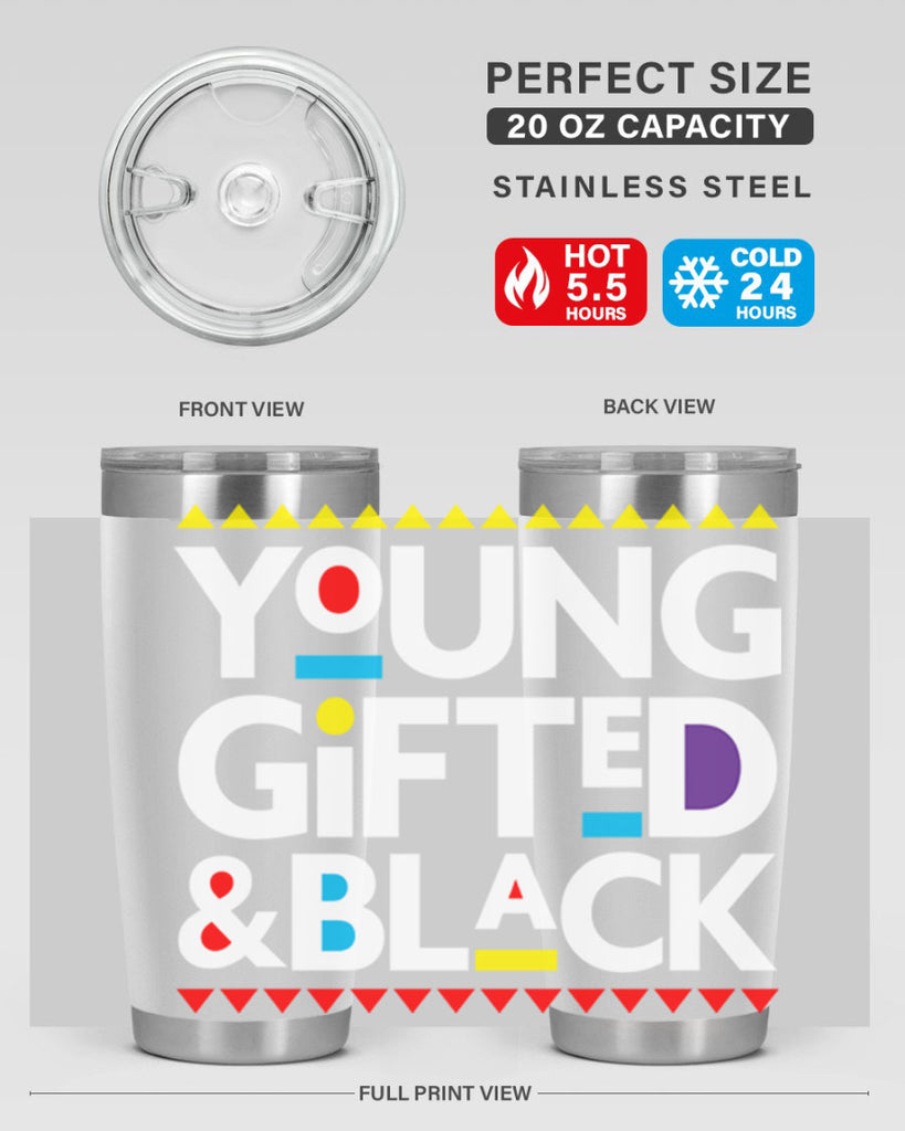 young gifted and black 2#- black words phrases- Cotton Tank