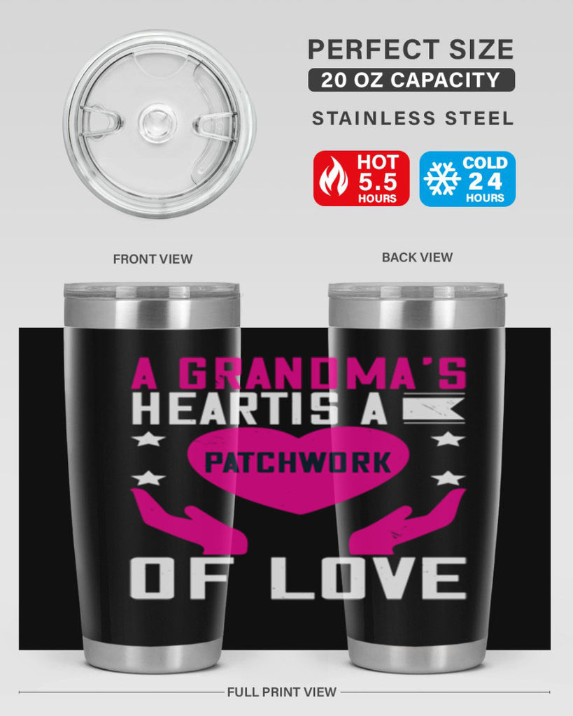 A grandma’s heart is a patchwork of love 86#- grandma - nana- Tumbler