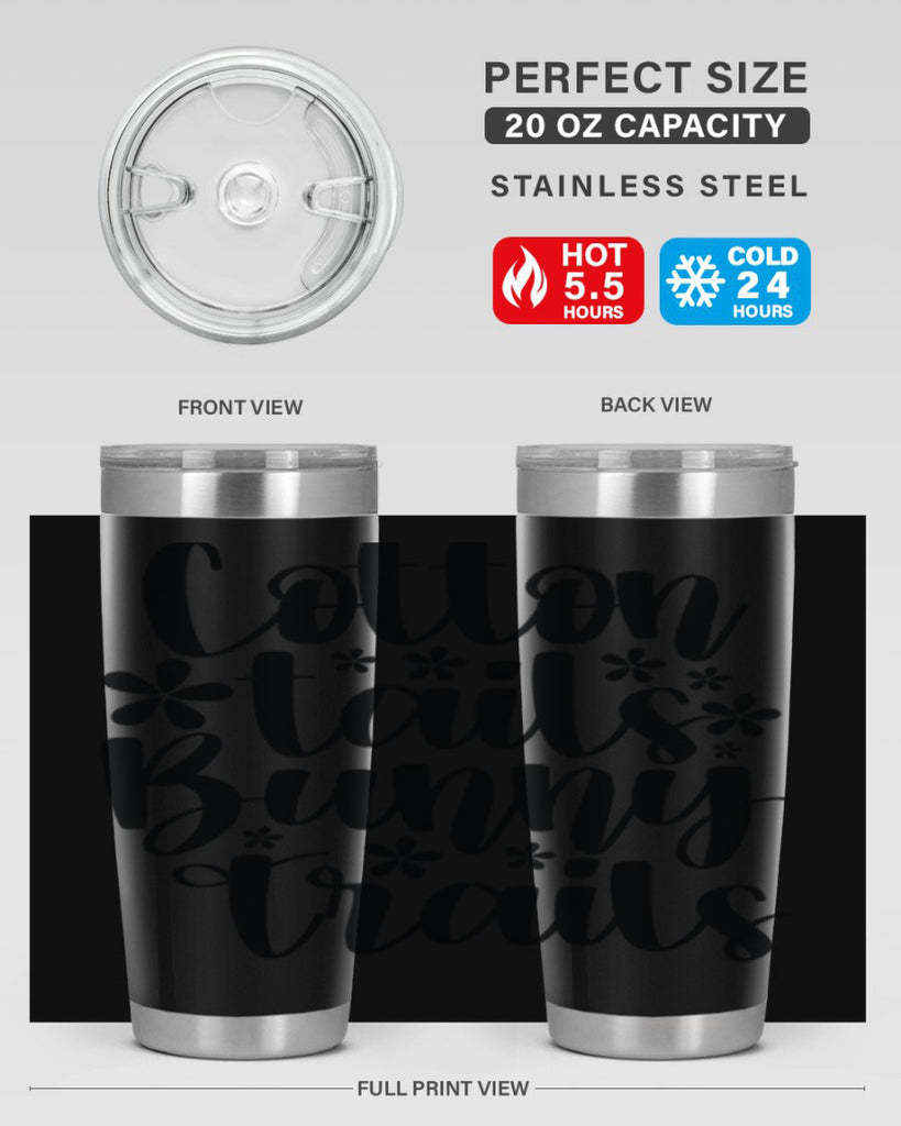 Cotton tails bunny trails  113#- spring- Tumbler