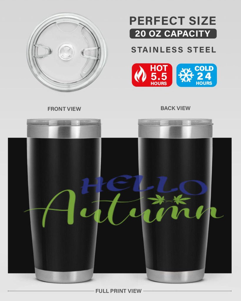 Hello Autumn 271#- fall- Tumbler