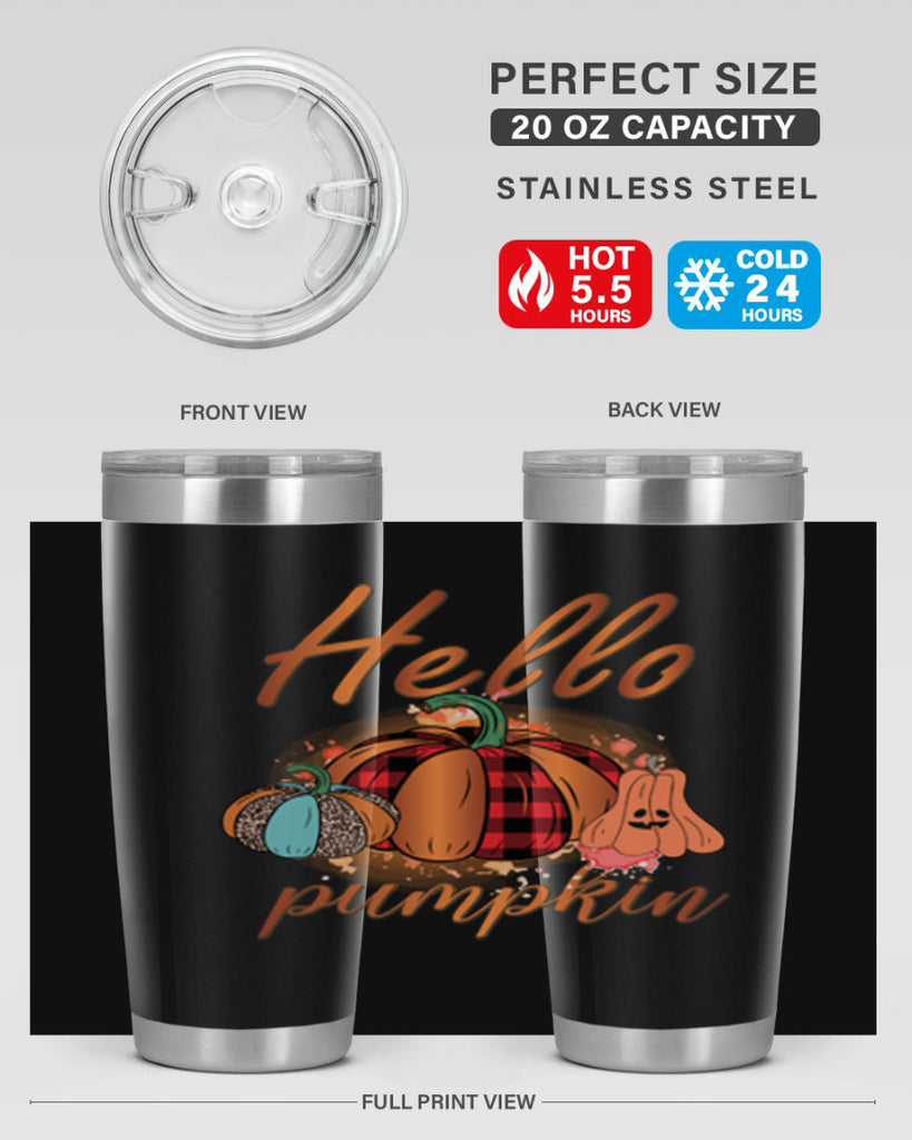 Hello Pumpkin 284#- fall- Tumbler