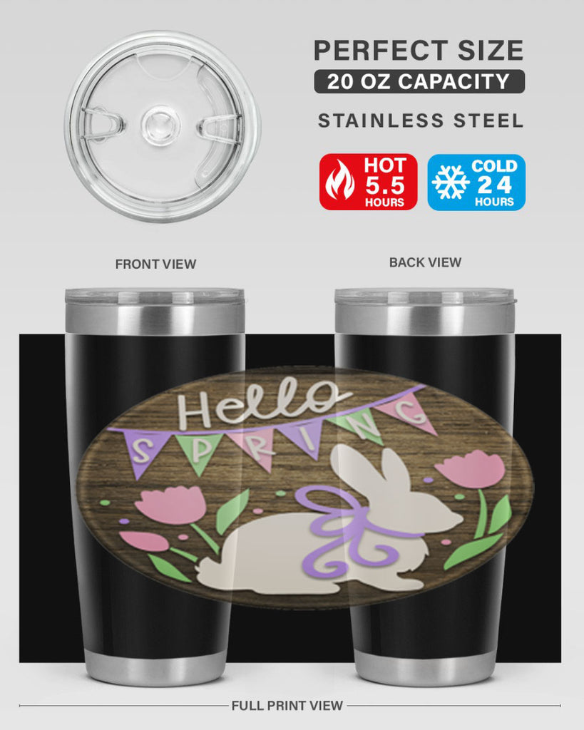 Hello spring bunny Mockup190#- spring- Tumbler