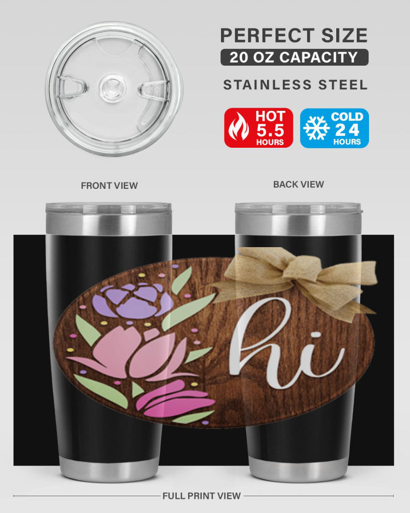Hi pink flowers Mockup237#- spring- Tumbler